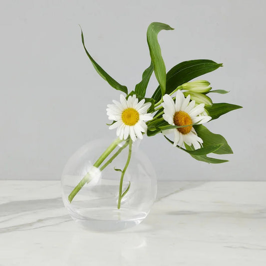 Clear Sphere Bud Vase
