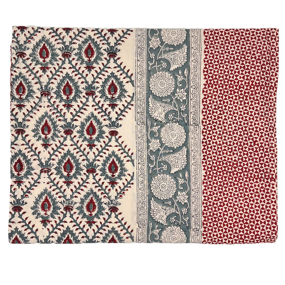 Abigails Cabana Tablecloth in Crimson and Clover