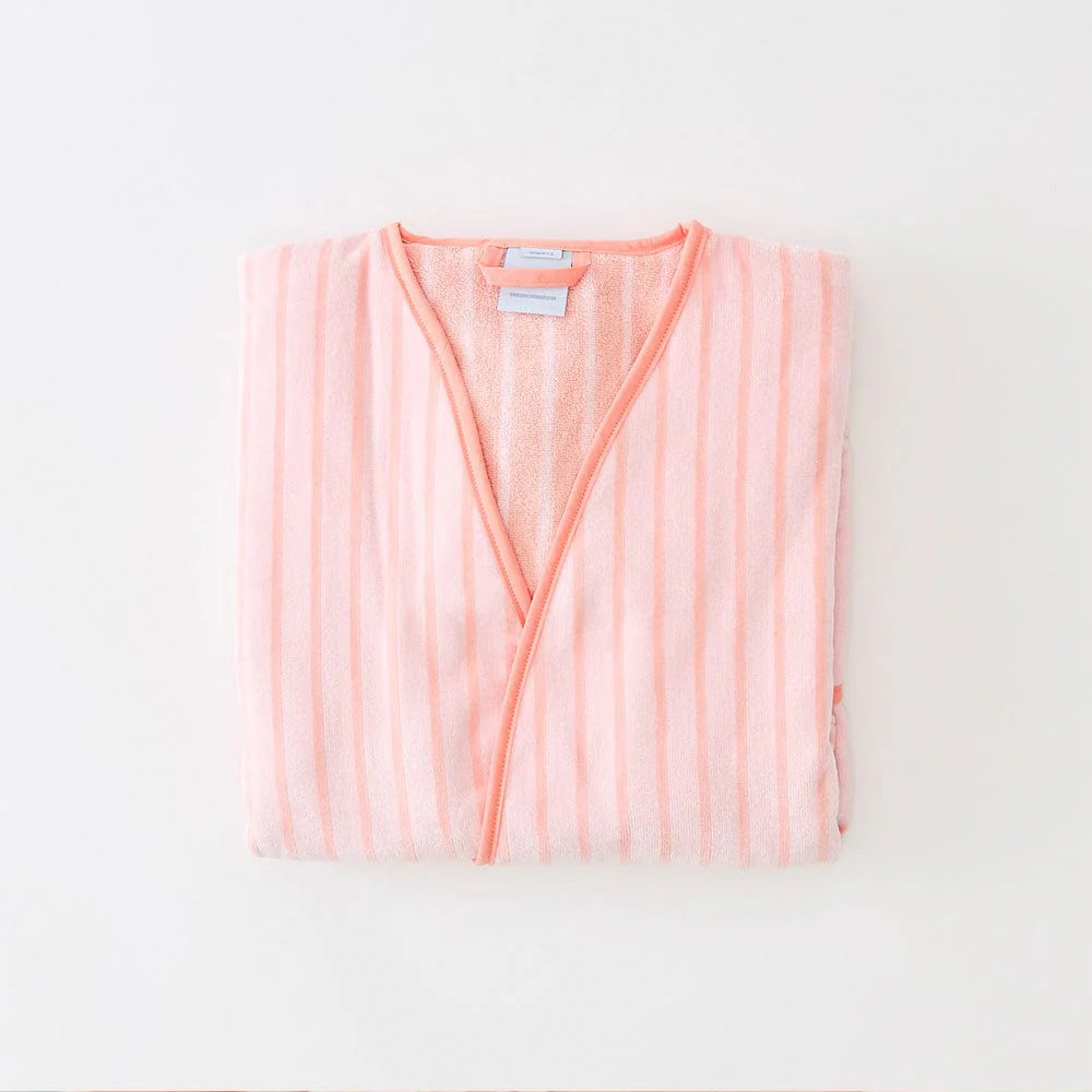 Women's Short Plush Robe in Coral Parker