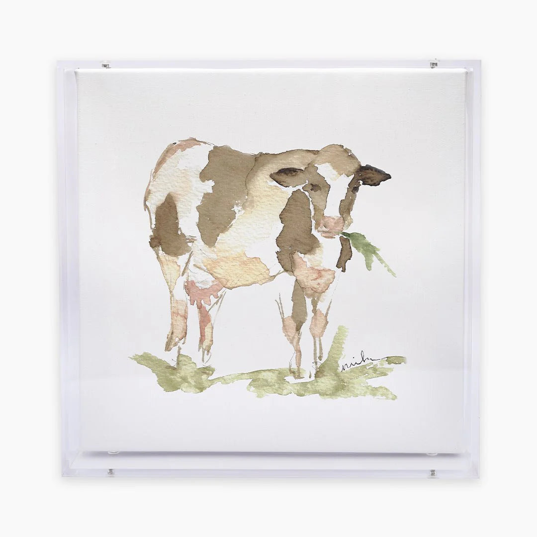 Cow Acrylic Shadow Box Print, Anne Neilson