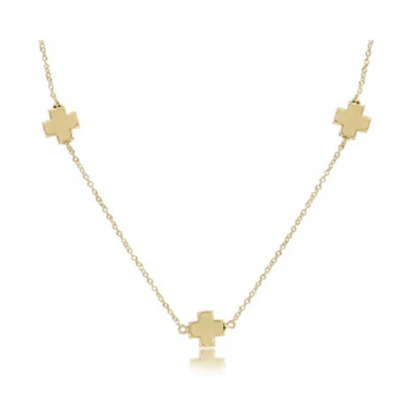 enewton 17" Choker Simplicity Chain Gold - Signature Cross Gold