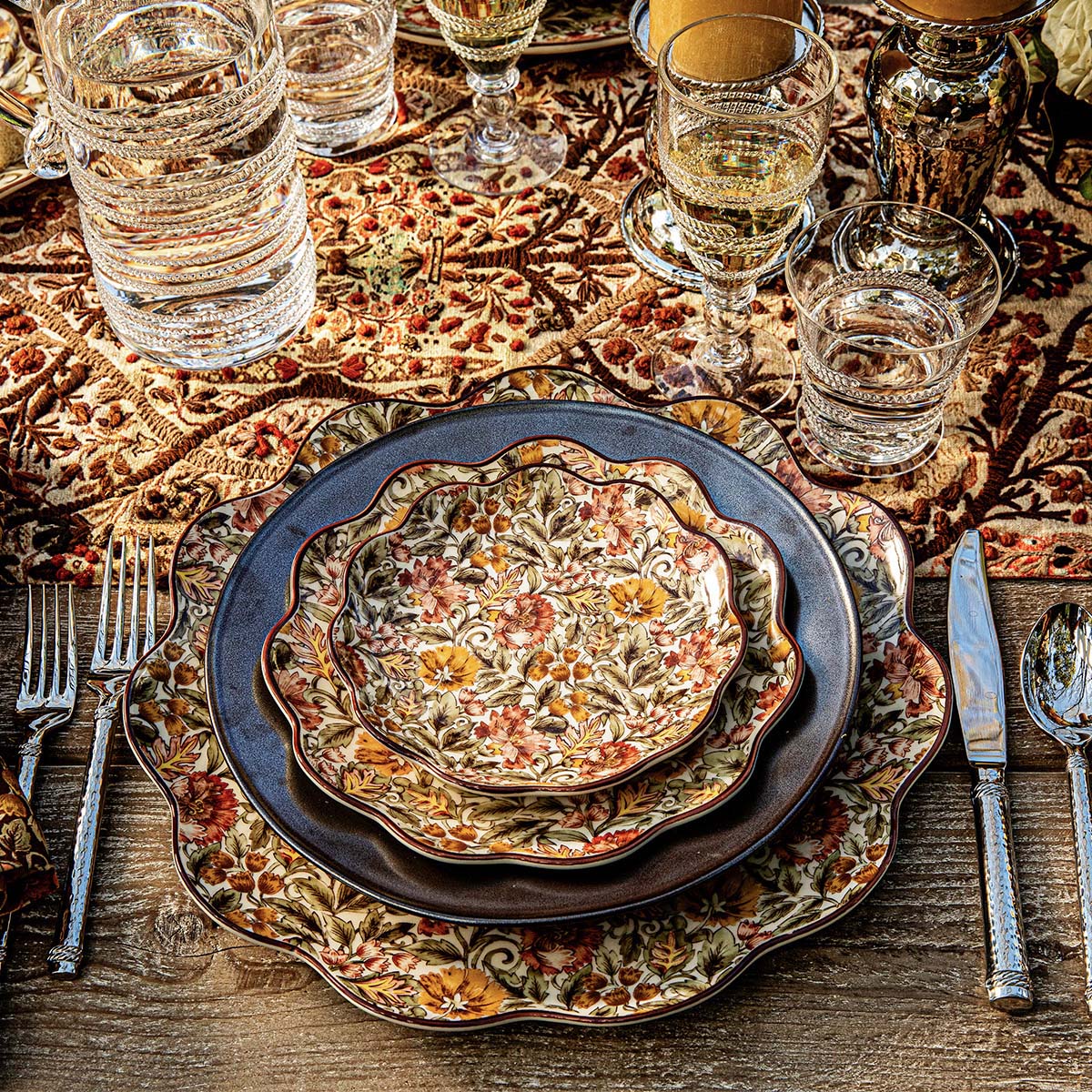 Juliska Willa Amber Cocktail Plates (Set of 4)