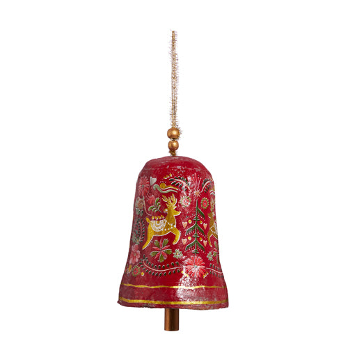7" Folklore Reindeer Bell Ornament