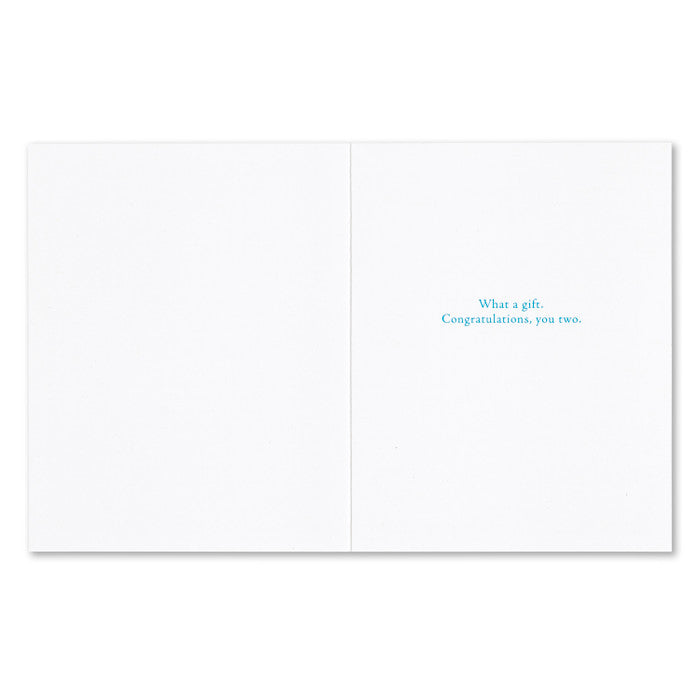 "You don't find love, it finds you." Wedding Card