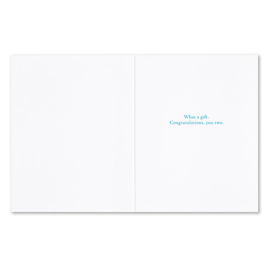 "You don't find love, it finds you." Wedding Card