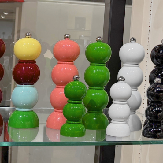 Coral Pink Bobbin Salt or Pepper Mill