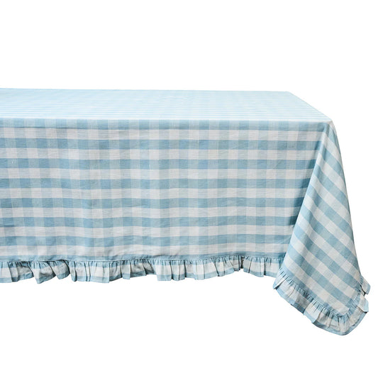 Juliska Gingham Ruffle 60" x 120" Tablecloth