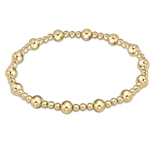 enewton Extends - Classic Sincerity Pattern 6mm Bead Bracelet Gold