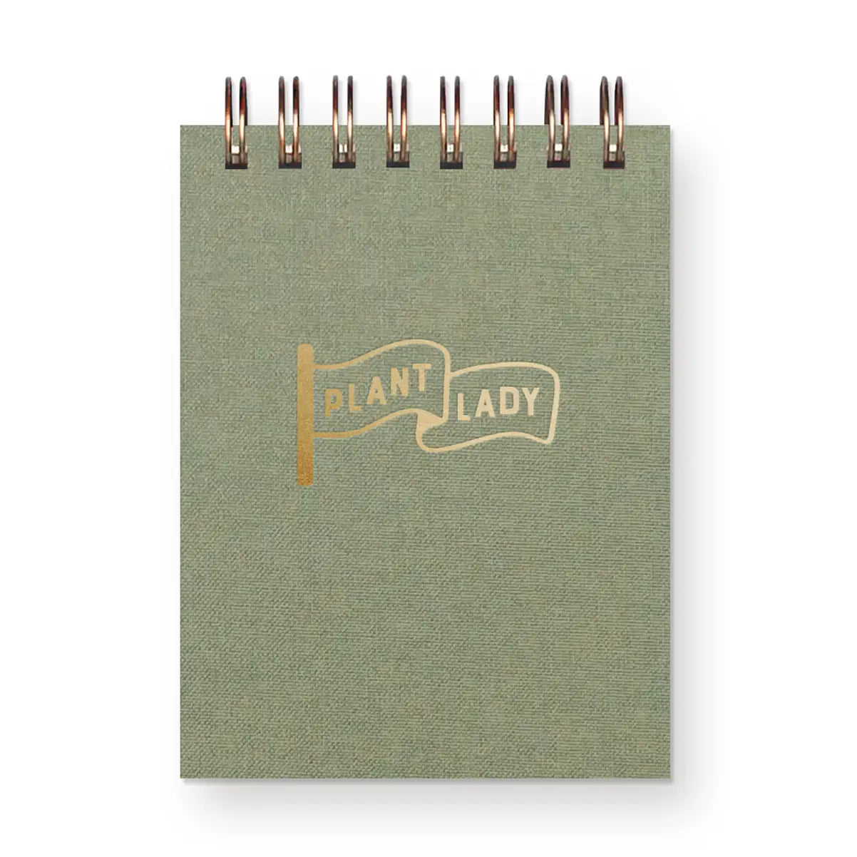 Plant Lady Flag Mini Jotter Notebook - Sage Green