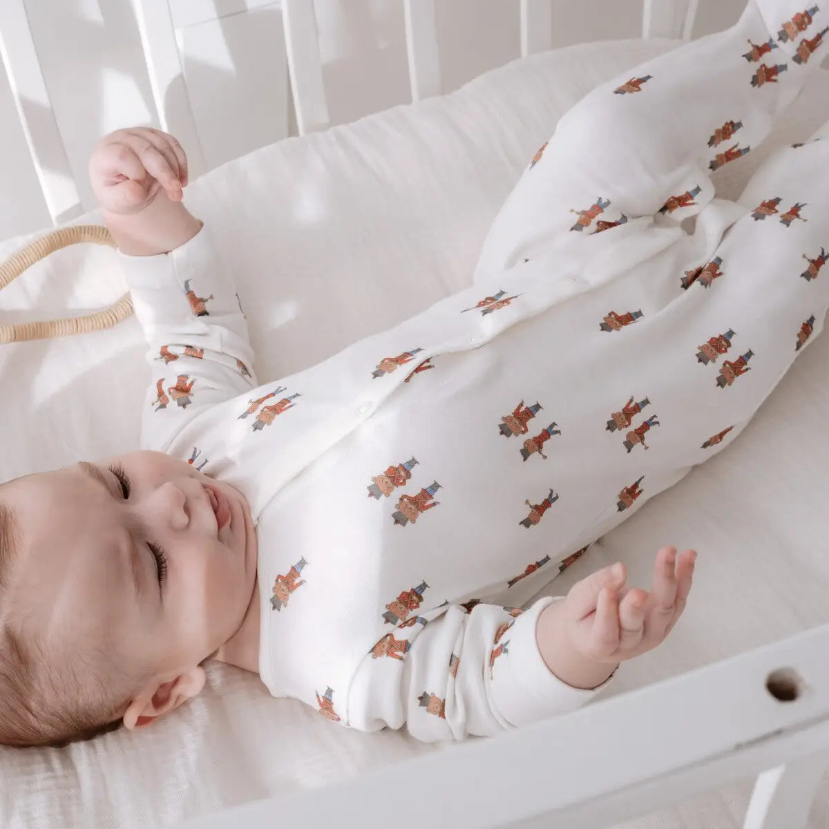 Baby Footed Onesie in Tin Soldier | Atelier Babbi
