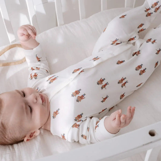 Baby Footed Onesie in Tin Soldier | Atelier Babbi