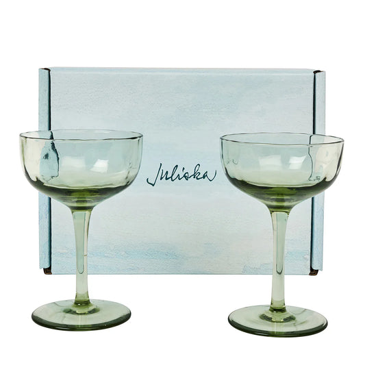 Juliska Puro Glass Cocktail Coupes (Set of 2)