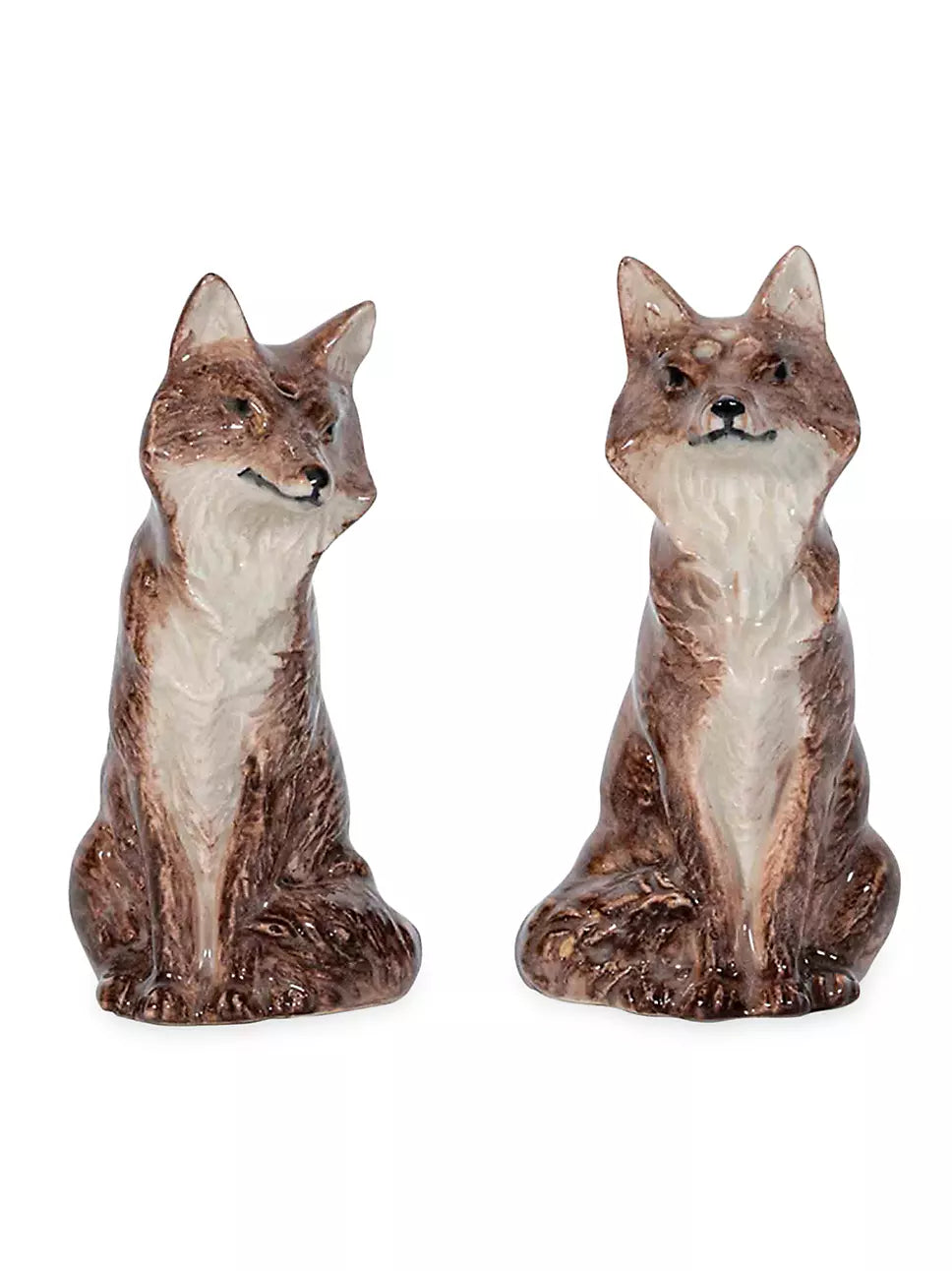 Juliska Clever Creatures Fox Salt & Pepper Shakers, Louis & Marie Fox