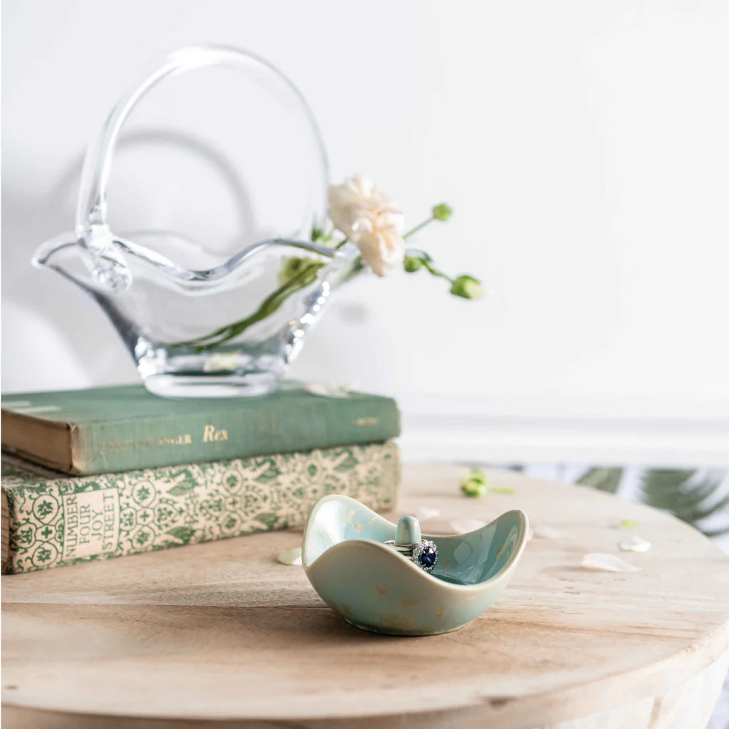 Simon Pearce Crystalline Ring Holder Candent, Jade