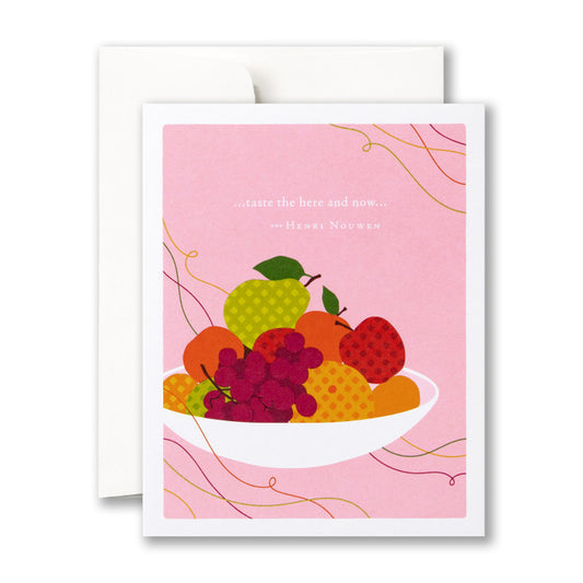 "Taste the here and now" Birthday Card - Positively Green