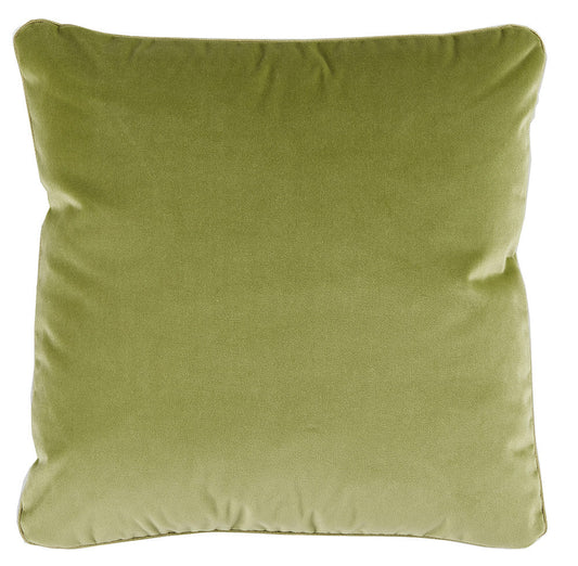 Henley Green Velvet Harbor Pillow with Micro Cord