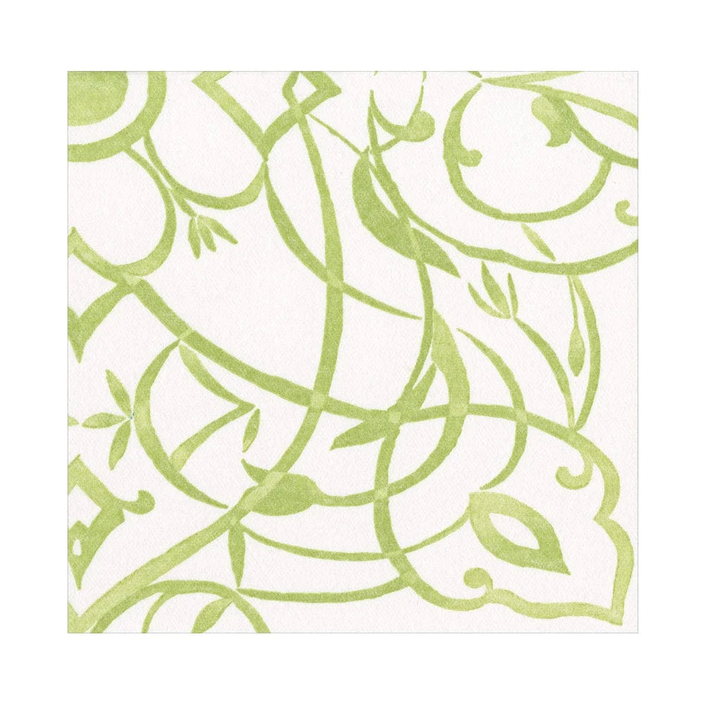 Algarve Paper Linen Luncheon Napkins in Moss