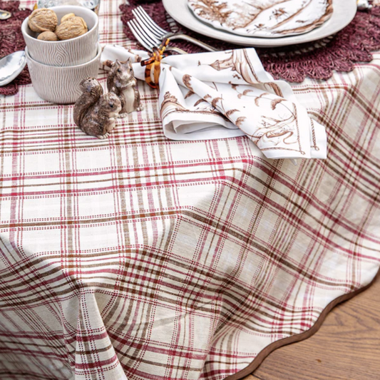 Juliska Harvest Tartan 52" Square Tablecloth
