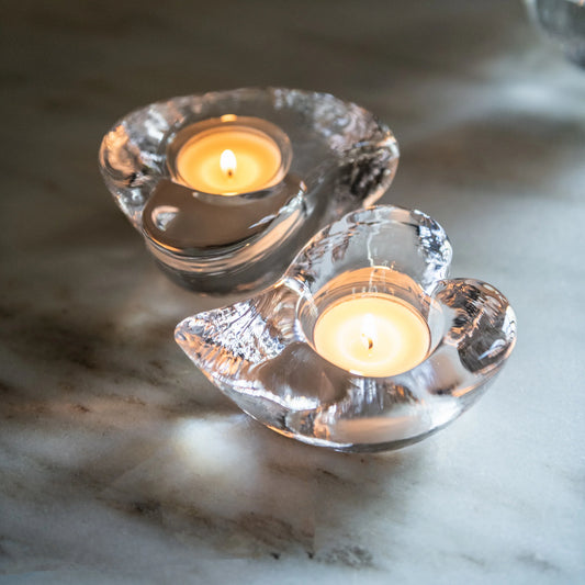 Simon Pearce Twist Heart Tea Light