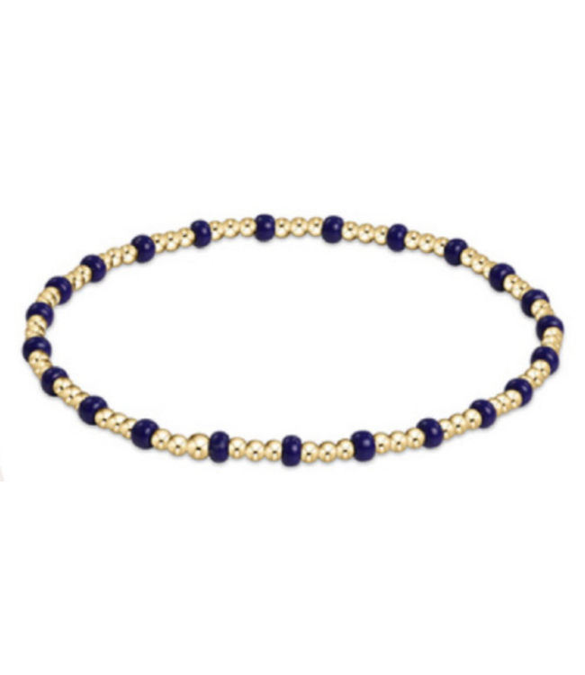 enewton Gameday Hope Sincerity Pattern 2mm Bead Bracelet in Matte Navy