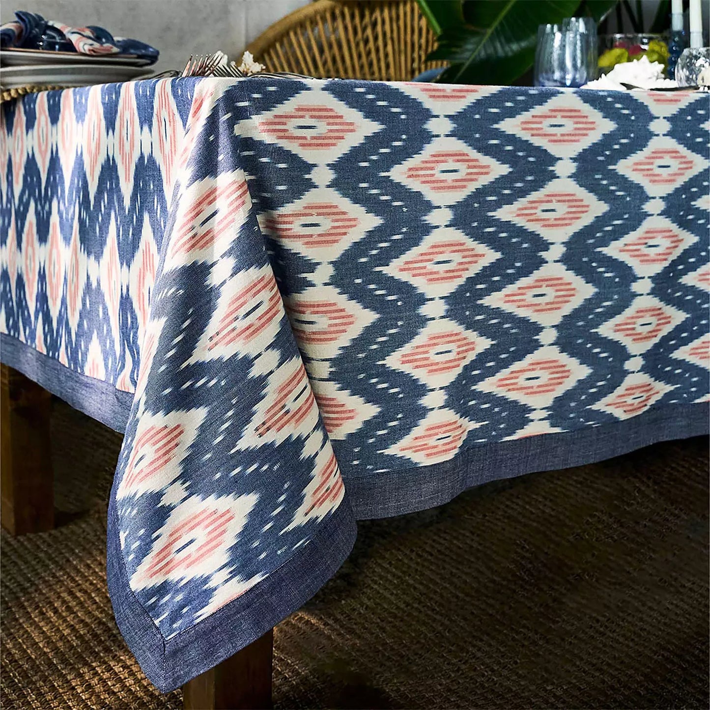 Juliska Ikat 60" x 120" Tablecloth