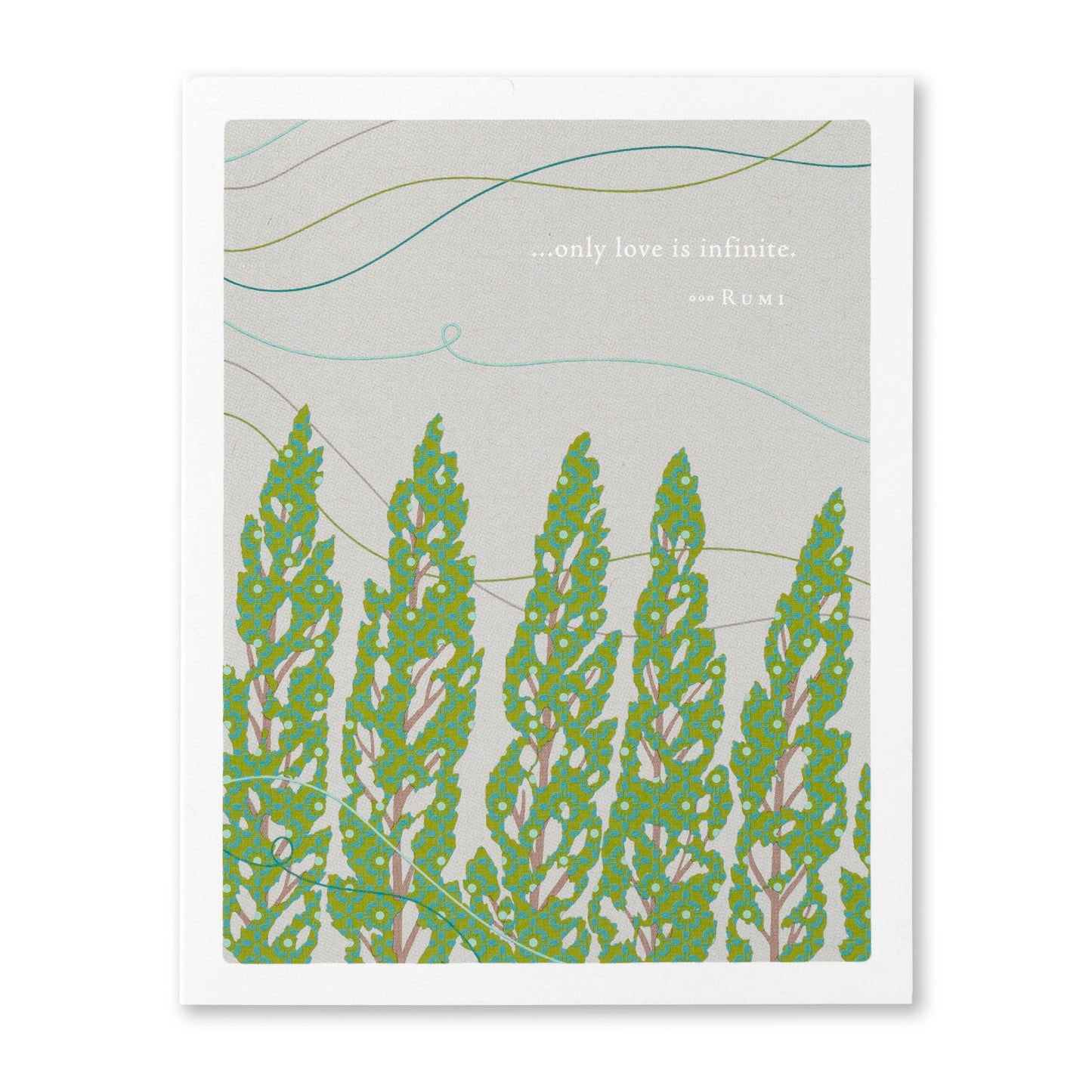 Only Love Is Infinite sympathy card - Positively Green