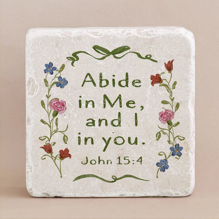 John 15:4 Scripture Stone, Twelve Stone Art