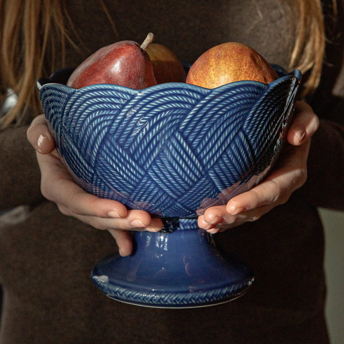 Juliska Le Panier Mystic Knot Denim Footed Bowl