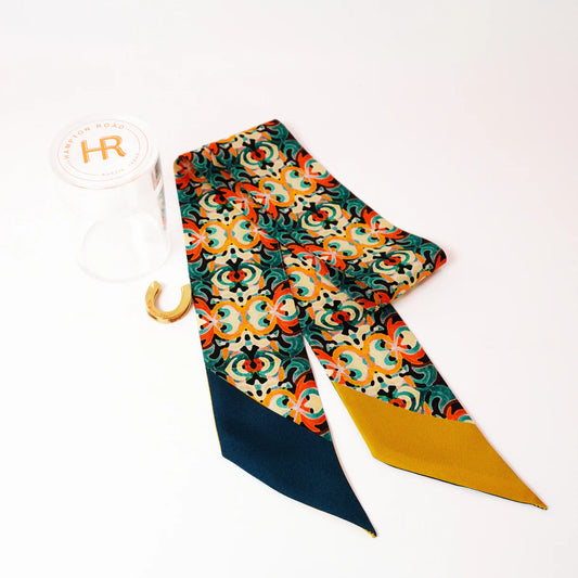 Teal Kaleidoscope Twilly