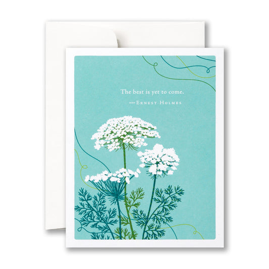 "The best is yet to come" Wedding Card