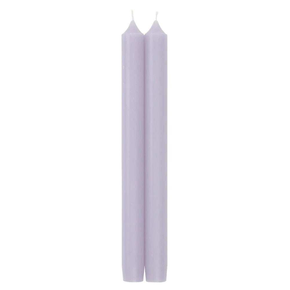 Pair of Straight Taper 10" Candles in Lavender