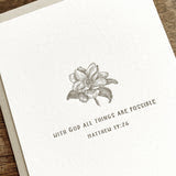 Magnolia Letterpress Flat Note Card