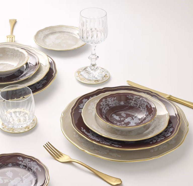 Oriente Italiano Meringa Flat Plate (Dinner Plate), Ginori 1735