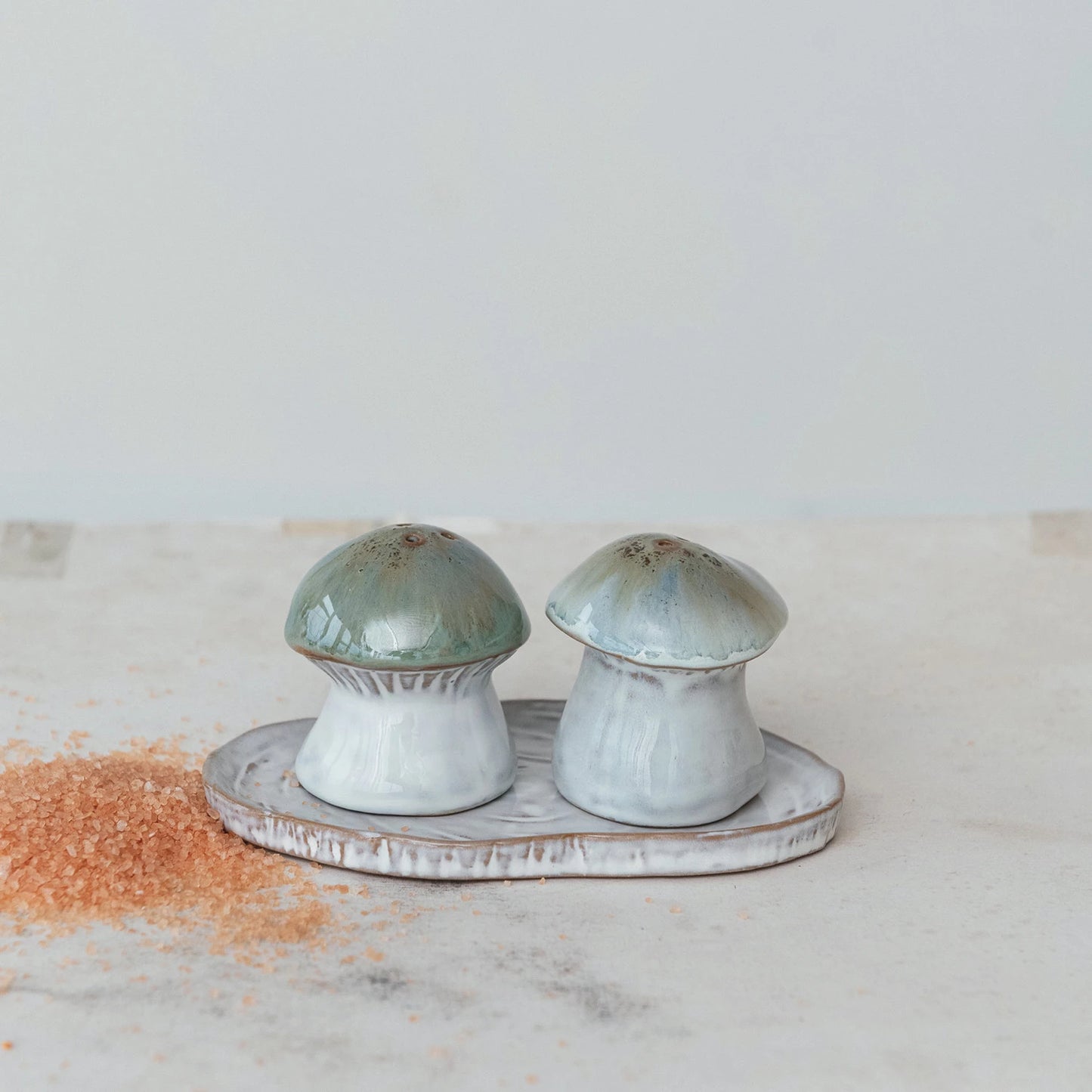 Stoneware Salt & Pepper Shakers, Mushroom