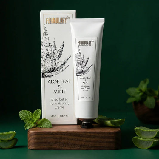 Formulary 55 Aloe Leaf & Mint Shea Butter Hand & Body Creme Tube