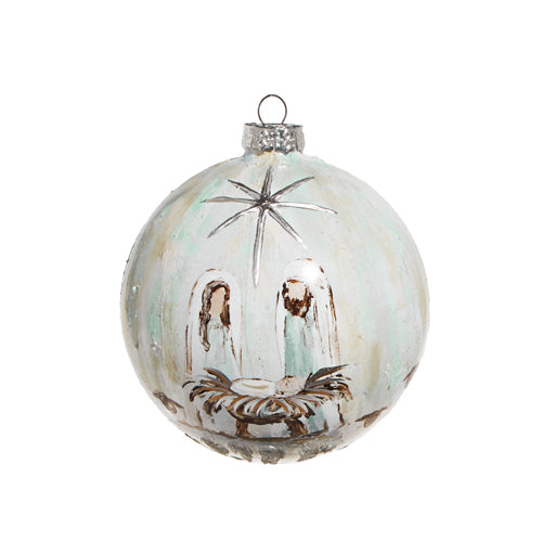 5" HOLY FAMILY BALL ORNAMENT