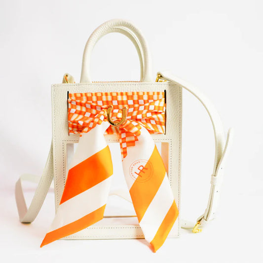 Oyster Stadium Bag with Patterned Twilly