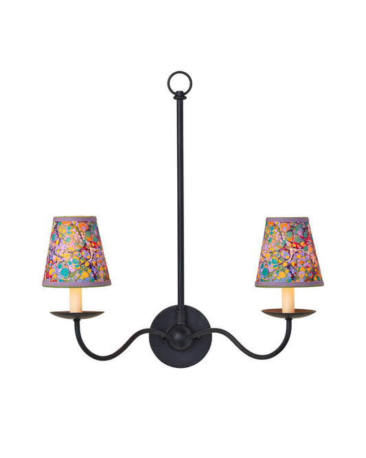 Marble Multi-Color Paper Tapered Chandelier Shade