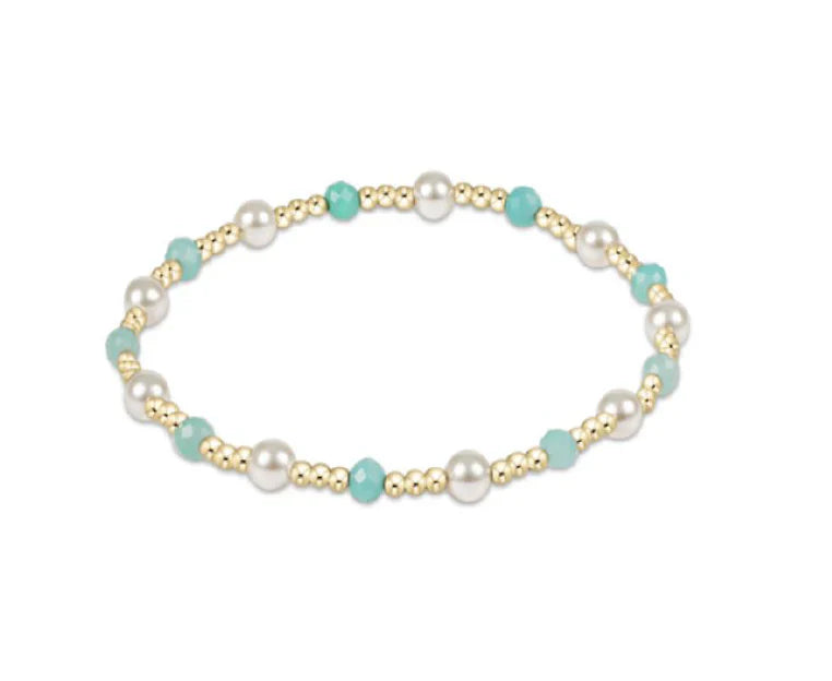 enewton Pearl Sincerity Pattern 4mm Bead Bracelet, Amazonite