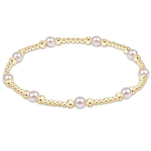 enewton Classic Purpose Pattern 4mm Bead Bracelet, Pearl