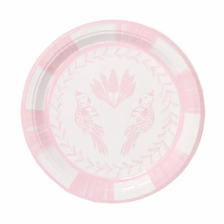 Pink Lovebirds Josephine Dessert Plates