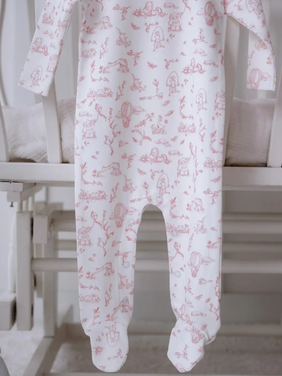 Baby Footed Onesie, Toile de Jouy | Atelier Babbi