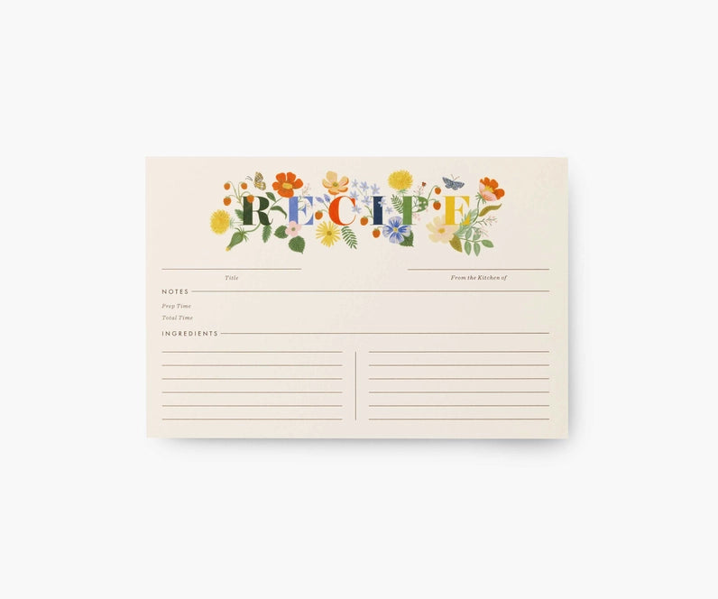 Rifle Paper Co. Mayfair Recipe Cards Pack of 12
