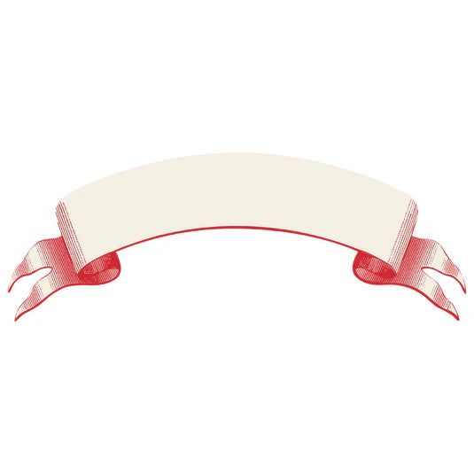 Classic Red Banner Table Accent