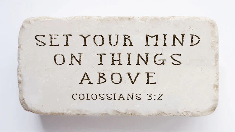 Colossians 3:2 Scripture Stone, Twelve Stone Art