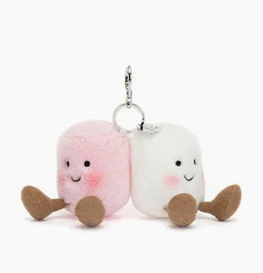 Amuseable Pair of Marshmallows Bag Charm, Jellycat