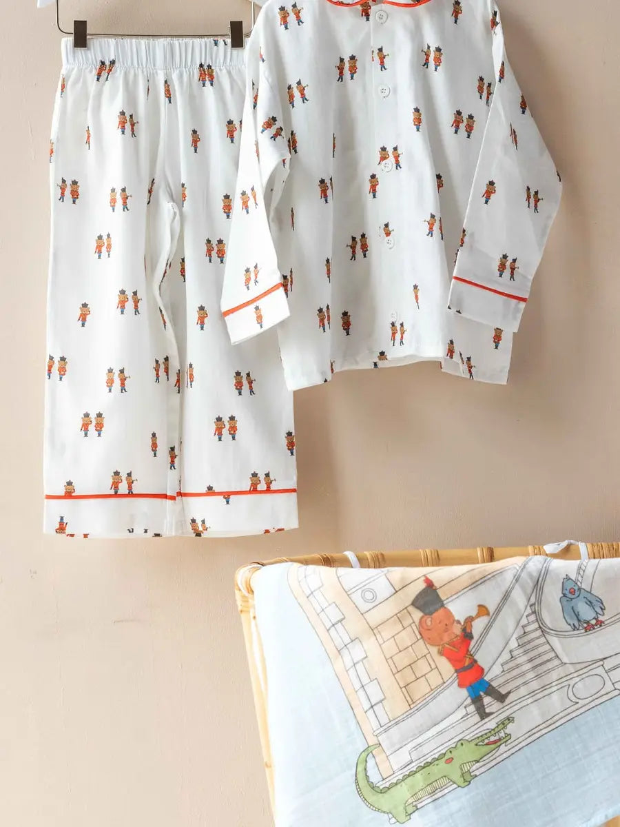 Pajama Set, Tin Soldier | Atelier Babbi