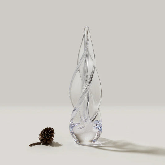 Simon Pearce Spiral Four-Sided Evergreen Tree, Gift Boxed