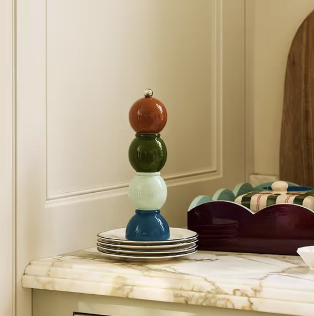Nutmeg Multicolored Bobbin Salt or Pepper Mill