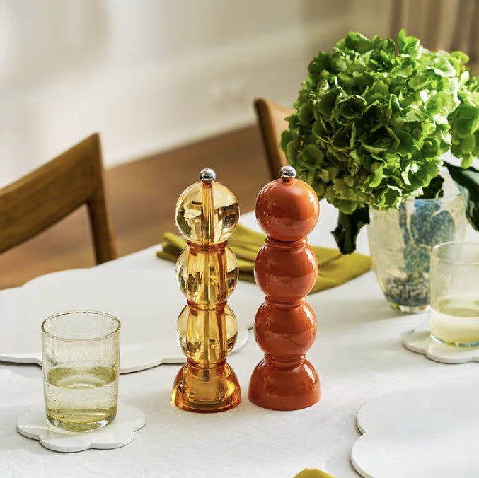 Nutmeg Orange Bobbin Salt or Pepper Mill